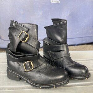 Jeffrey Campbell Motorcycle/biker  black Boots SZ 8